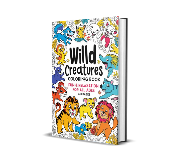 Wild Creatures Coloring Book Fun & Relaxation for All Ages